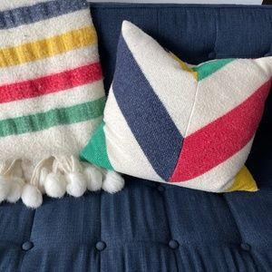 HBC Stripes Pom Pom Throw + Pillow